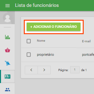 clique no botão 'Adicionar empregado, Pin