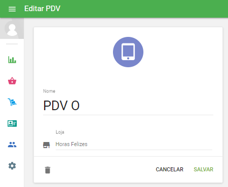 Criar PDV