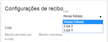 selecionando o nome da loja da lista suspensa e salvar as alterações
