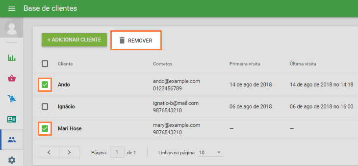 clique no botão "Excluir"