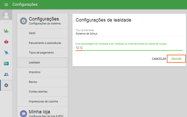 programa básico oferece 1 ponto por 1% do valor gasto
