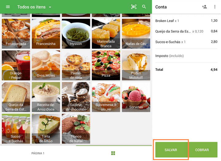 clique no botão "Salvar"