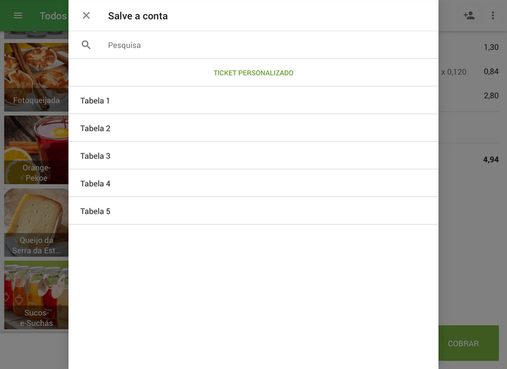lista não mostra os pedidos pré-definidos já ocupados