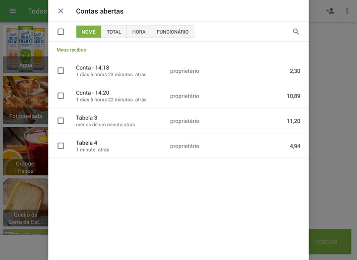 Toque no pedido da lista para editá-lo