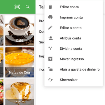 menu de três pontos, você pode escolher editar, dividir ou mover o pedido