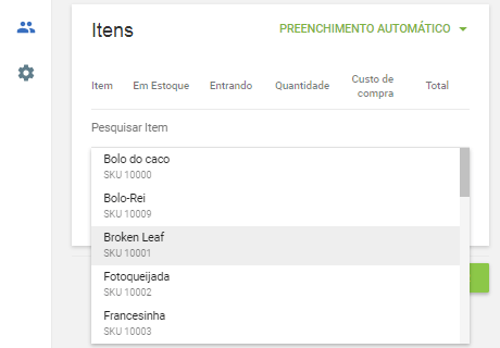Na seção de 'Produtos'