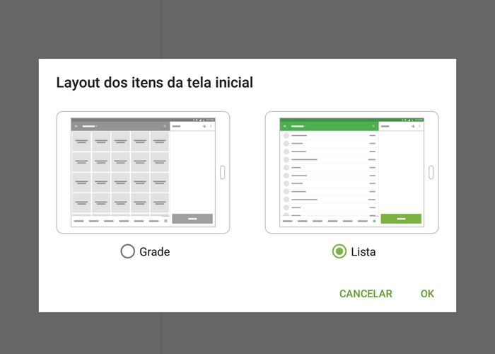 lista e salve as alterações