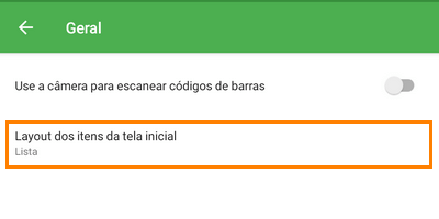 tela de venda principal nos Smartphones