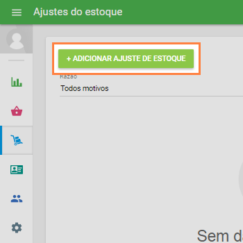 clique no botão '+ Adicionar ajuste no estoque'