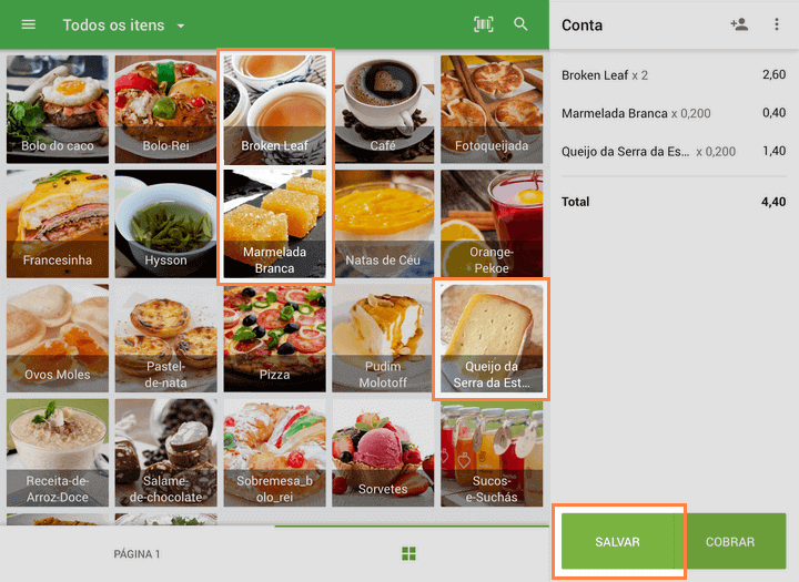 Toque no botão "Salvar" 