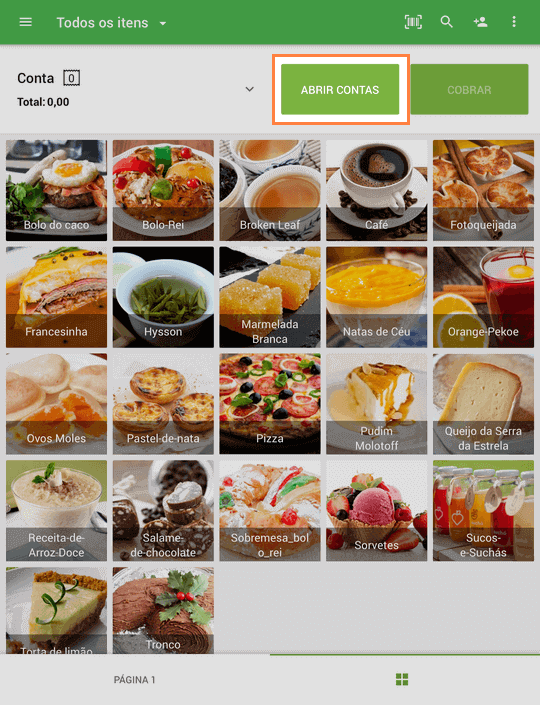 lista de pedidos abertos pode ser vista em qualquer dispositivo PDV