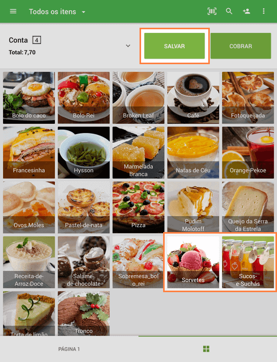 Se necessário, você pode adicionar itens ao pedido