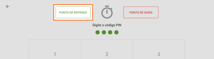 botão 'Ponto de entrada'