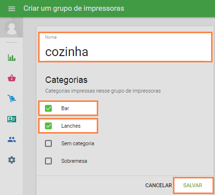 grupo de impressoras 