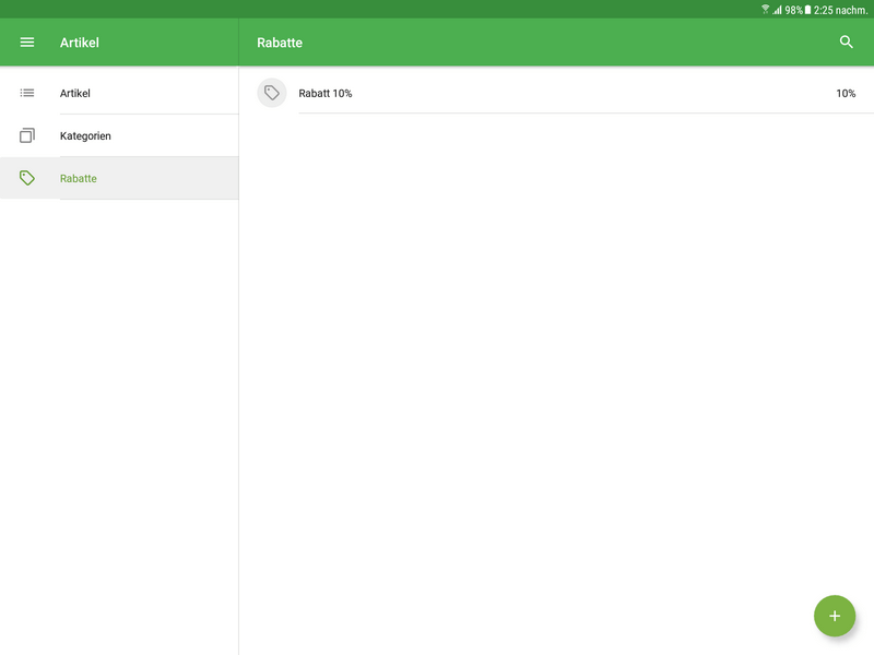 ‘Discounts’ section