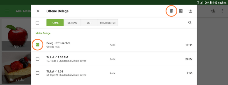 remove the ticket icon