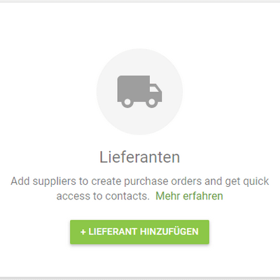 "+ Lieferanten hinzufügen"