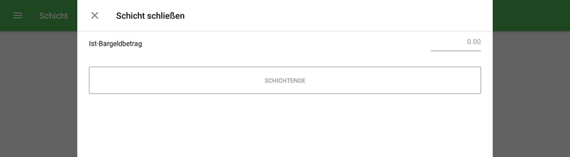 geschlossene Schicht mit eingeschränkten Rechten