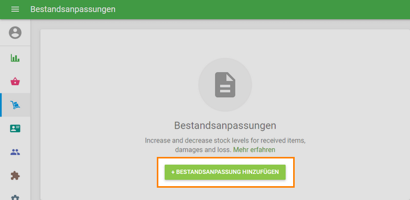 Wie mit den Lager Anpassungen arbeiten