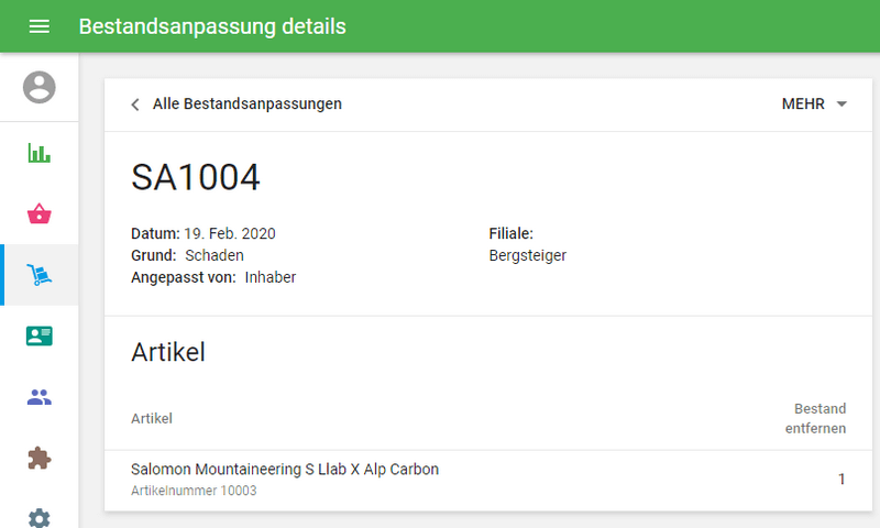 Wie mit den Lager Anpassungen arbeiten