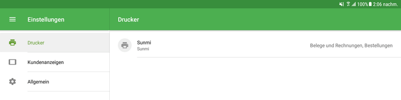 Drucker in der Liste