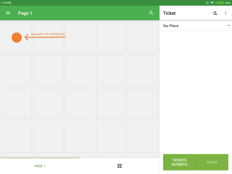 grille avec des carrés vides