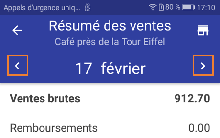 Boutons de navigation