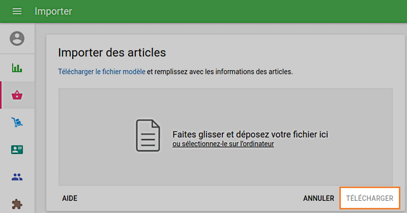 Importation et exportation d'articles
