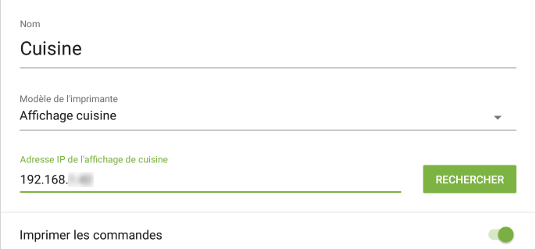 saisir l’adresse IP