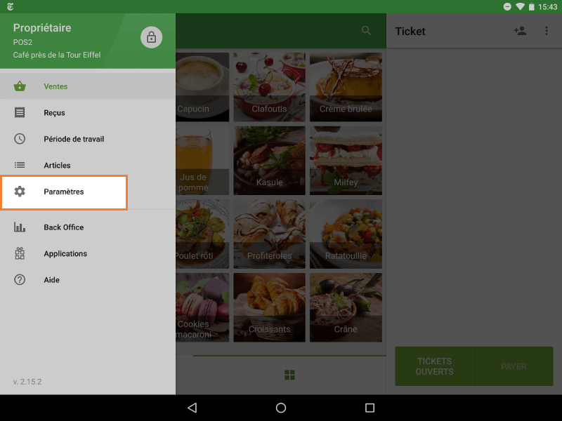 Paramètres Loyverse POS