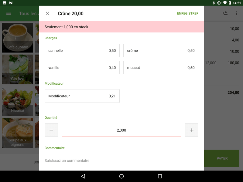 L'avertissement est également affiché dans la boîte de dialogue