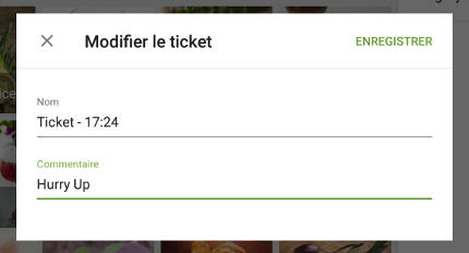 le commentaire du ticket