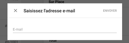 Formulaire «Reçu par e-mail»
