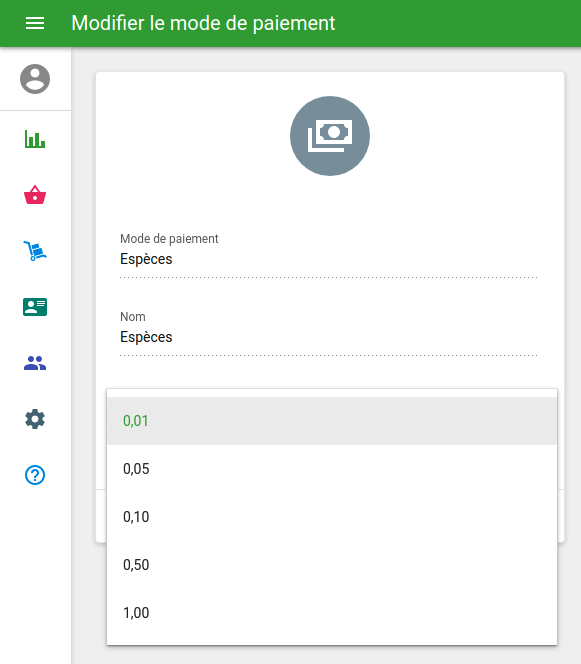 choisir l’interval de l’arrondi