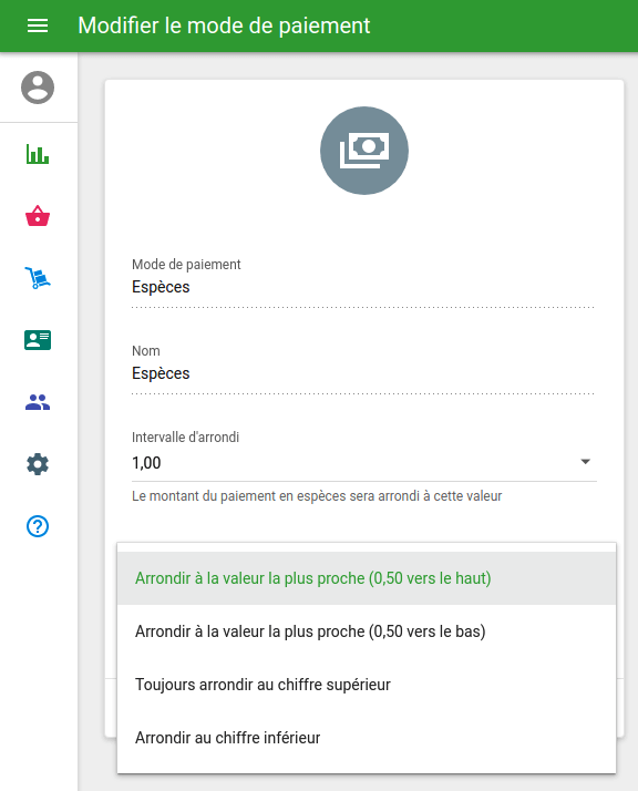 choisir la règle de l’arrondi