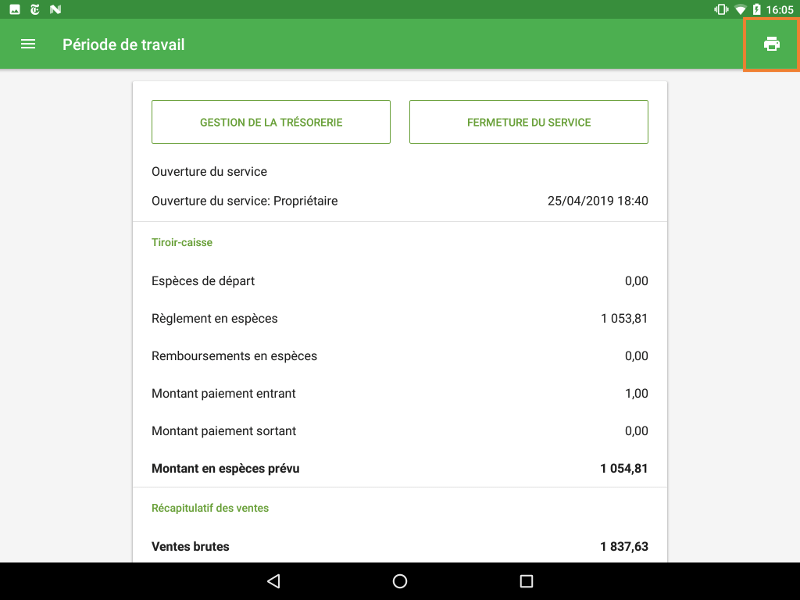 rapport d'équipe en cours