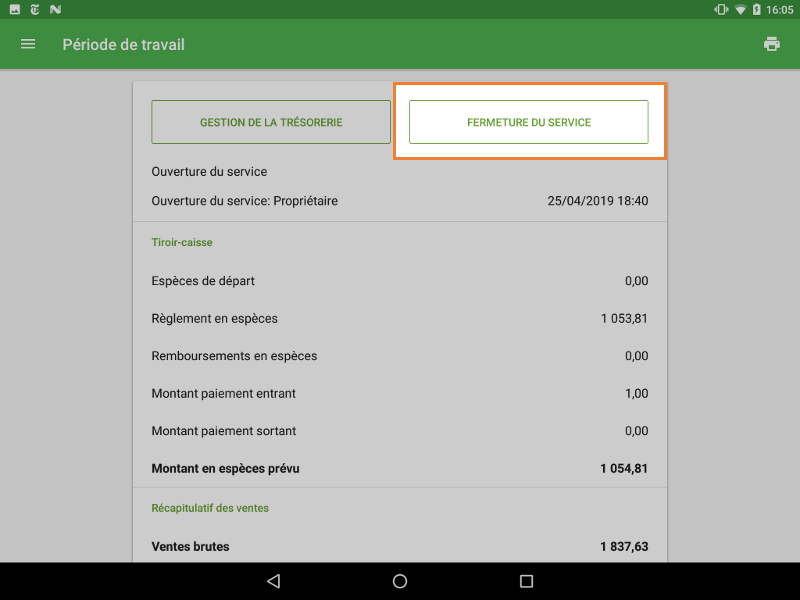 rapport d'équipe clôturée