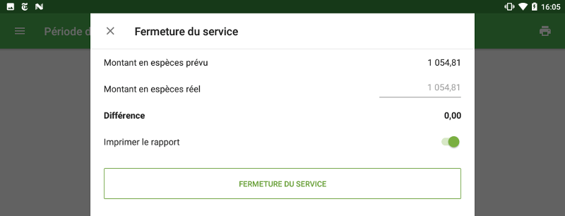 bouton ‘clôturer le rotas’