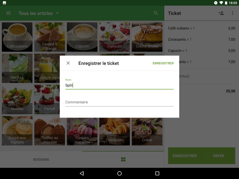 pouvez modifier le nom et le commentaire