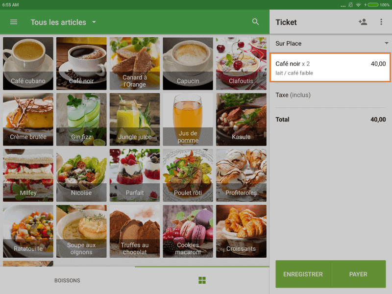 article avec variante sur le ticket
