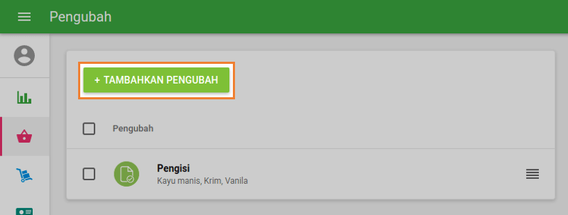 tombol '+Tambah pengubah'