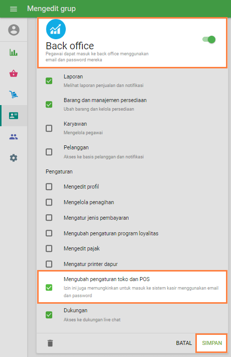 kotak 'Kelola Perangkat POS'