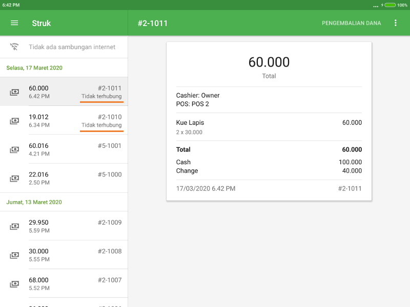 tanda terima belum disinkronisasikan