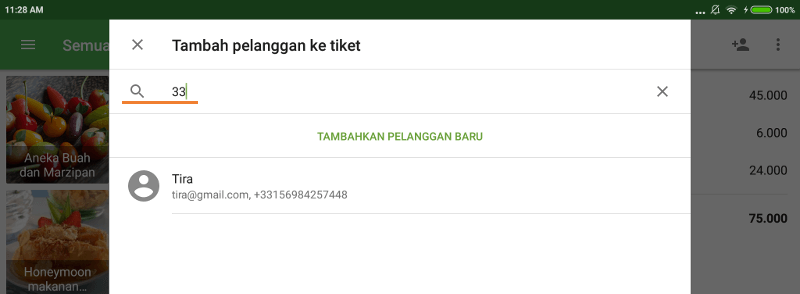 Identifikasi pelanggan dengan nomor