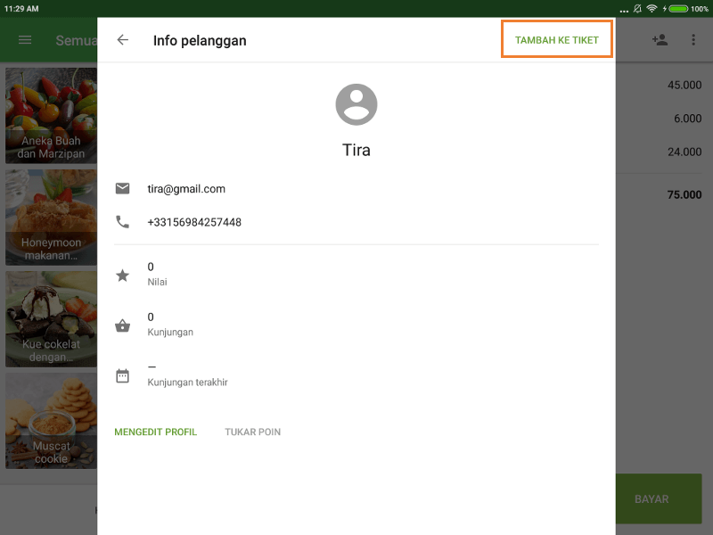 Identifikasi pelanggan dengan nomor