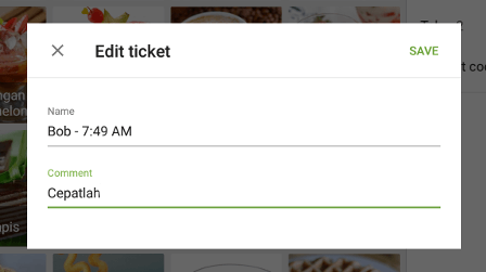 komentar untuk tiket