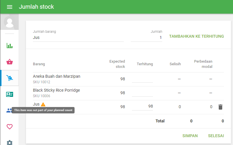 Anda dapat menghapusnya atau menghitungnya