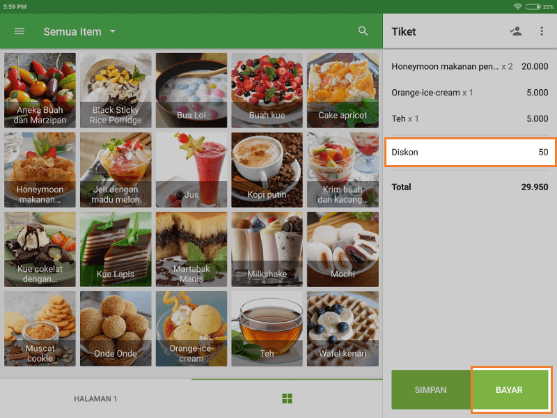 nilai penebusan sebagai diskon
