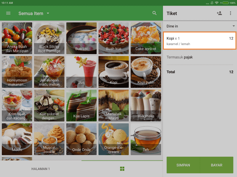 barang dengan varian di tiket