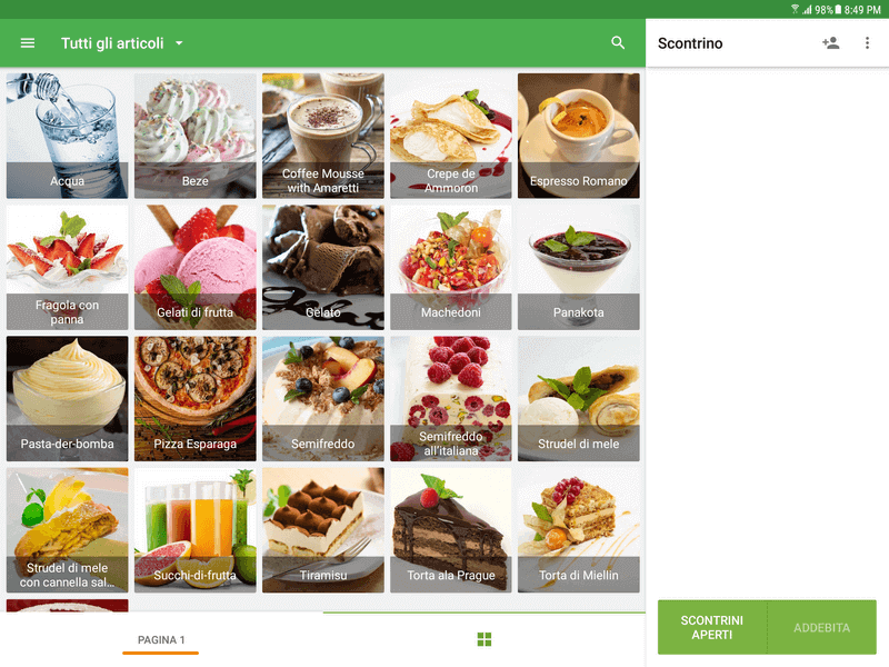 schermata delle vendite sul tuo